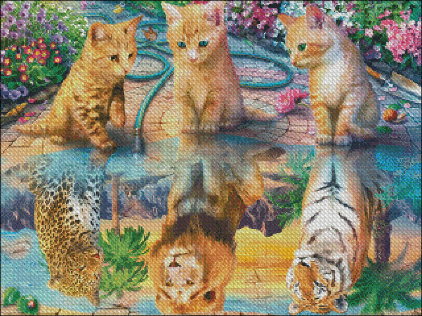 Cats Kitten Dreams  - Counted Cross Stitch Patterns Embroidery Crafts Needlework DIY Chart DMC Color