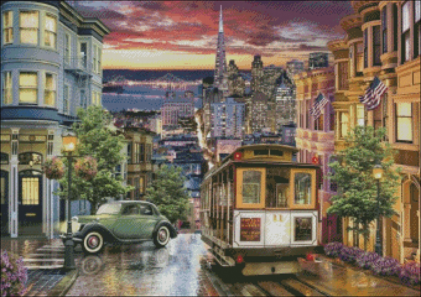 San Francisco - Counted Cross Stitch Patterns Embroidery Crafts Needlework DIY Chart DMC Color