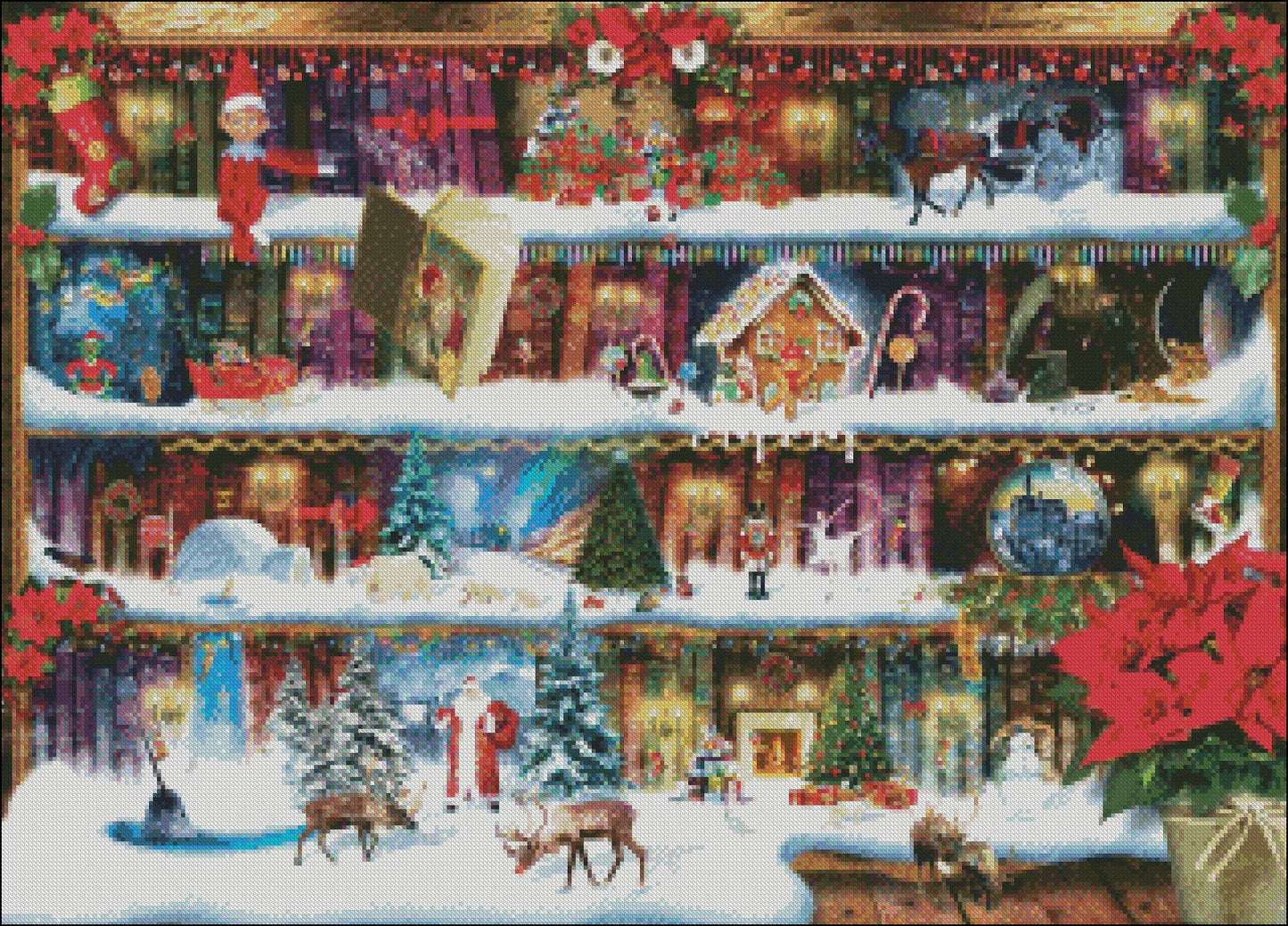 Christmas Tales - Counted Cross Stitch Patterns Embroidery Crafts Needlework DIY Chart DMC Color