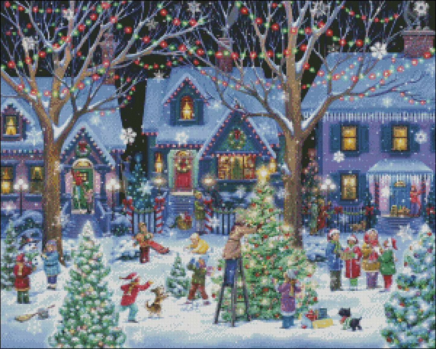 Christmas Cheer - Counted Cross Stitch Patterns Embroidery Crafts Needlework DIY Chart DMC Color