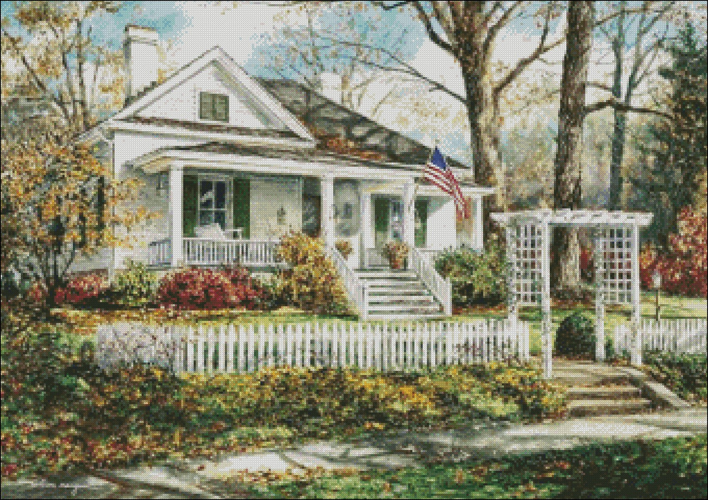 American Pride - Counted Cross Stitch Patterns Embroidery Crafts Needlework DIY Chart DMC Color