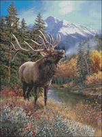 Bull Elk Eagle - Counted Cross Stitch Patterns Embroidery Crafts Needlework DIY Chart DMC Color