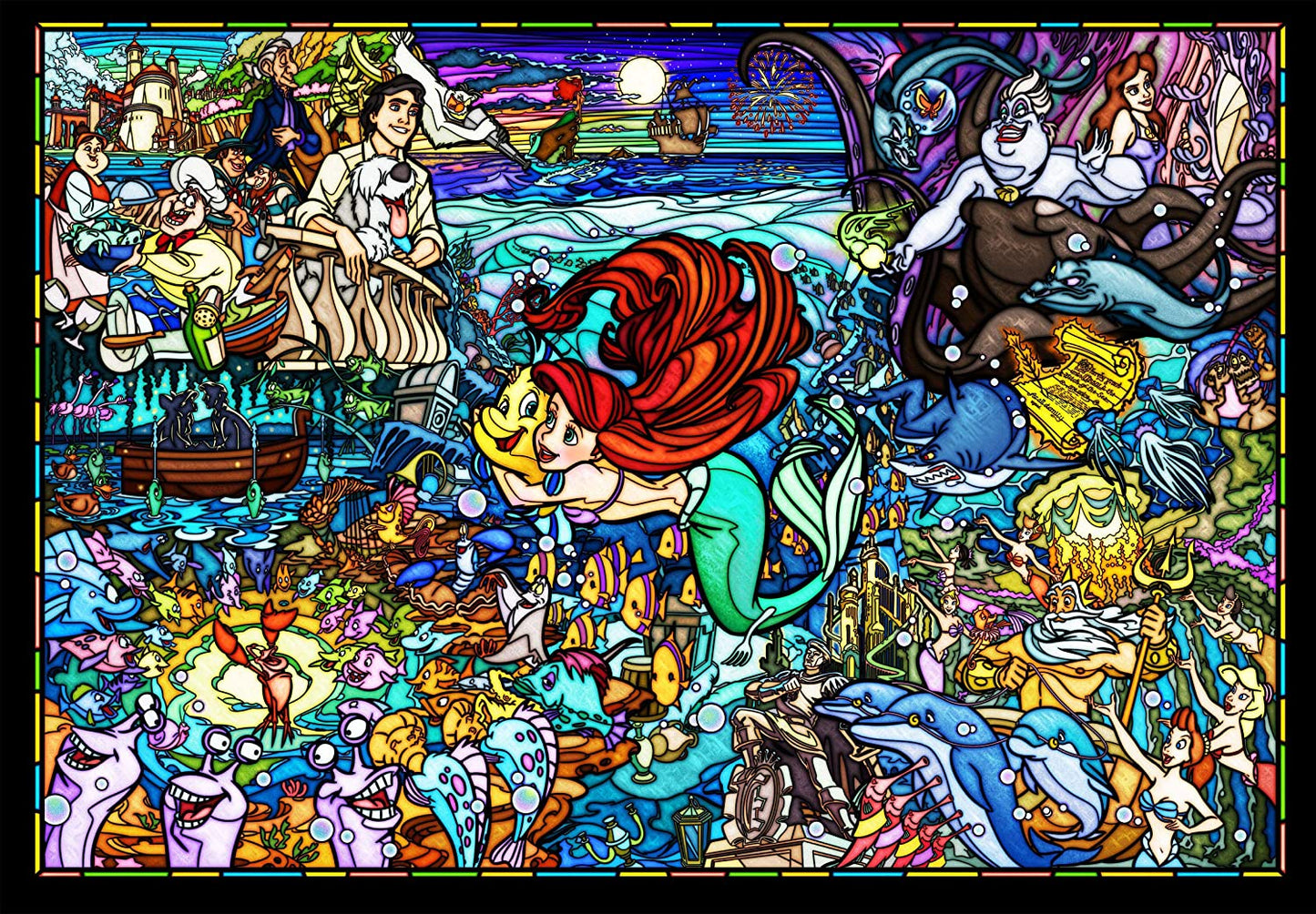 Little Mermaid Story - Counted Cross Stitch Patterns Embroidery Crafts Needlework DIY Chart DMC Color