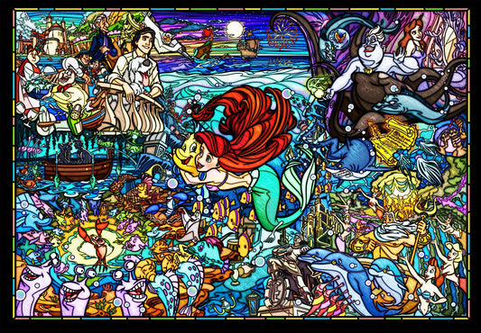 Little Mermaid Story - Counted Cross Stitch Patterns Embroidery Crafts Needlework DIY Chart DMC Color