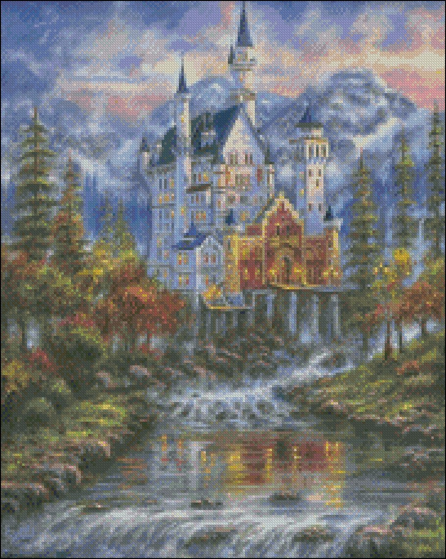 Autumn Mist - Counted Cross Stitch Patterns Embroidery Crafts Needlework DIY Chart DMC Color