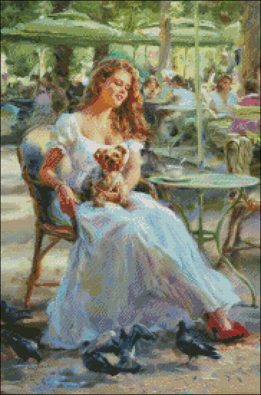 Casual Girl 9 - Counted Cross Stitch Patterns Embroidery Crafts Needlework DIY Chart DMC Color