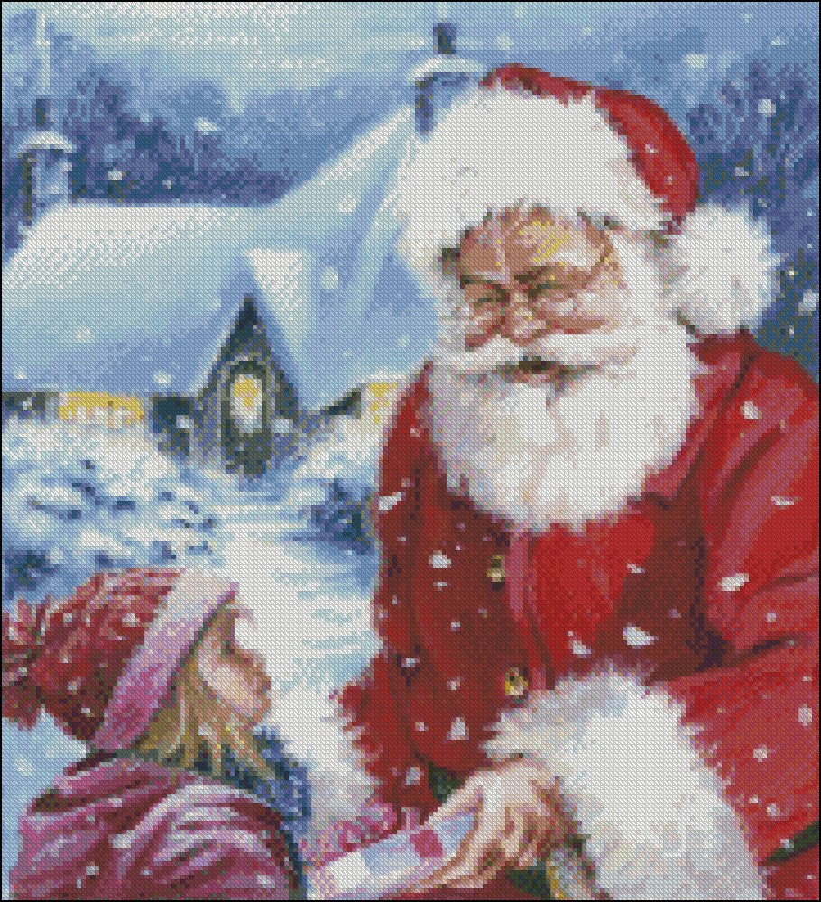 Santa Claus Collection 3-15 - Counted Cross Stitch Patterns Embroidery Crafts Needlework DIY Chart DMC Color