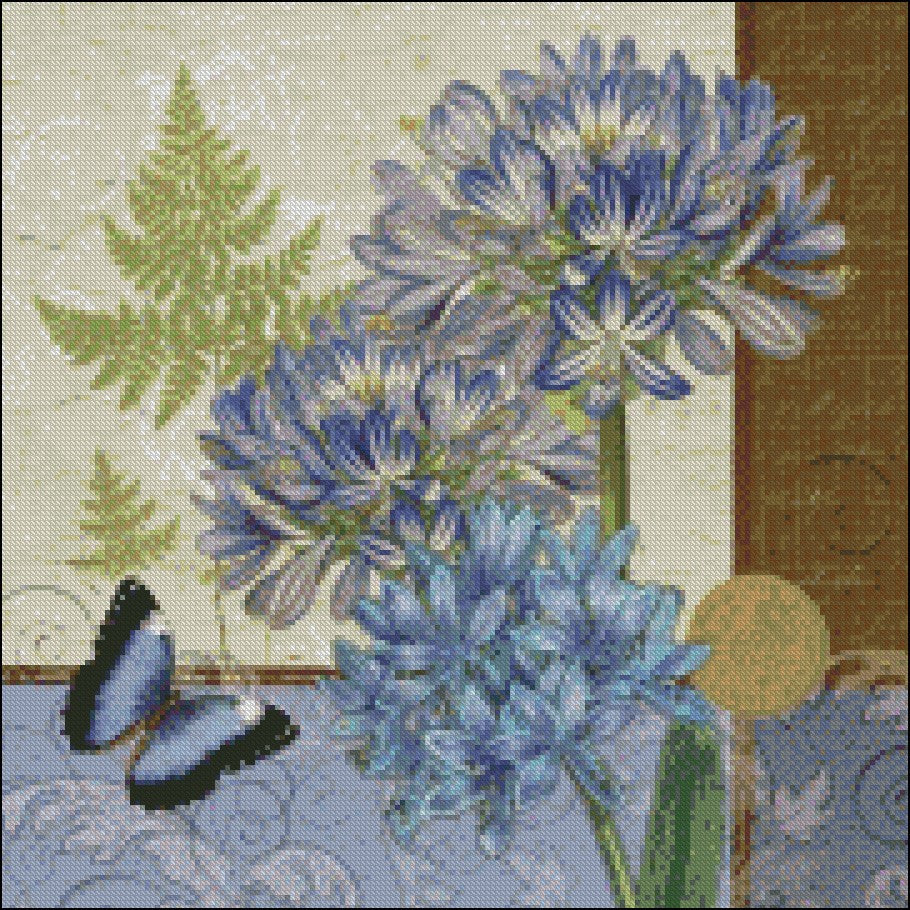 Exotic Floral II - Counted Cross Stitch Patterns Embroidery Crafts Needlework DIY Chart DMC Color