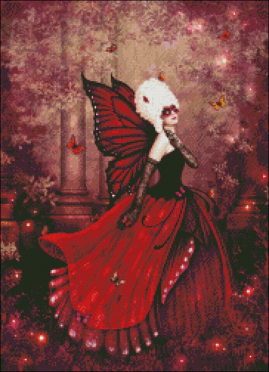 Fairy Butterfly - Counted Cross Stitch Patterns Embroidery Crafts Needlework DIY Chart DMC Color