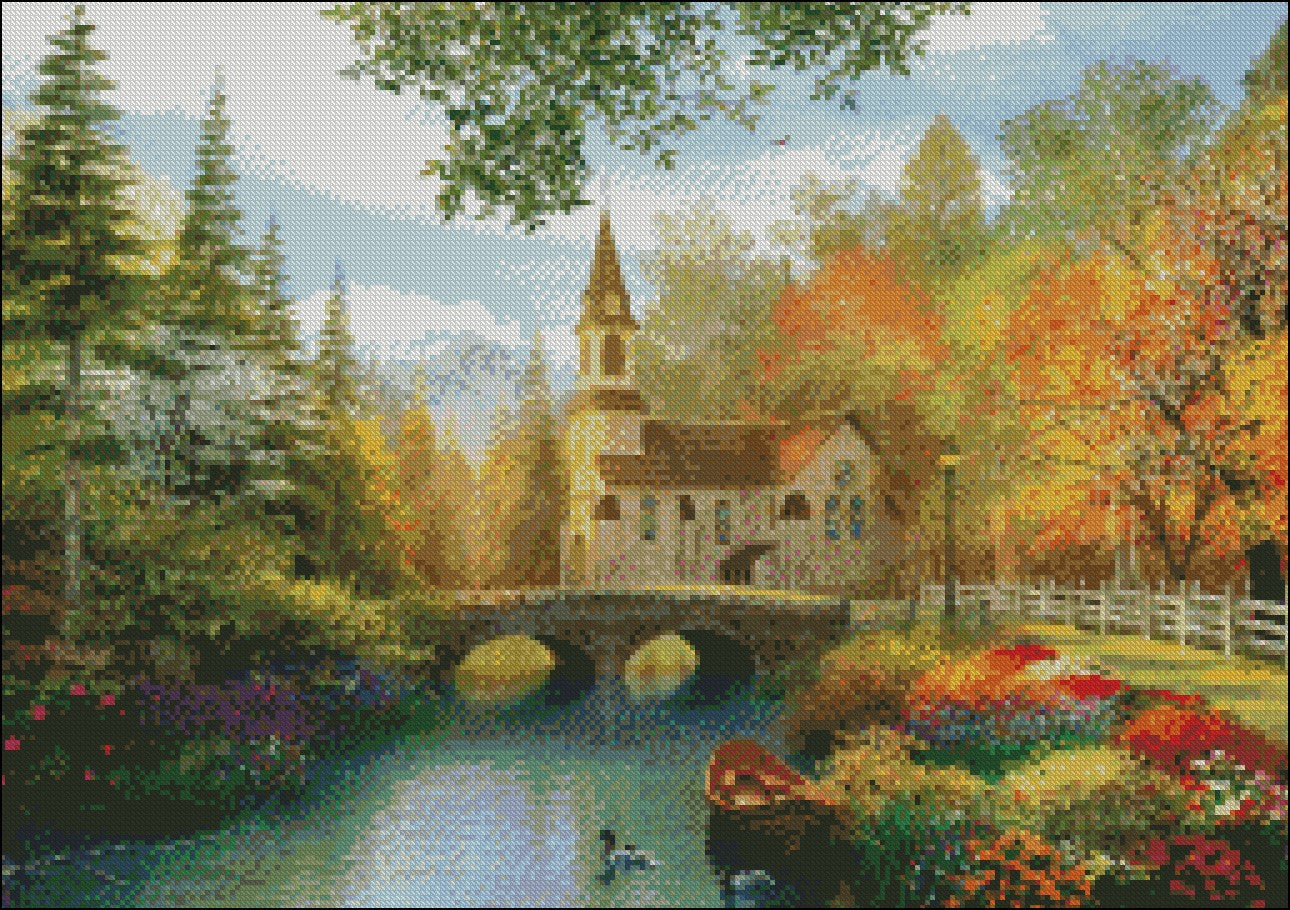 Autumn Nostalgia - Counted Cross Stitch Patterns Embroidery Crafts Needlework DIY Chart DMC Color