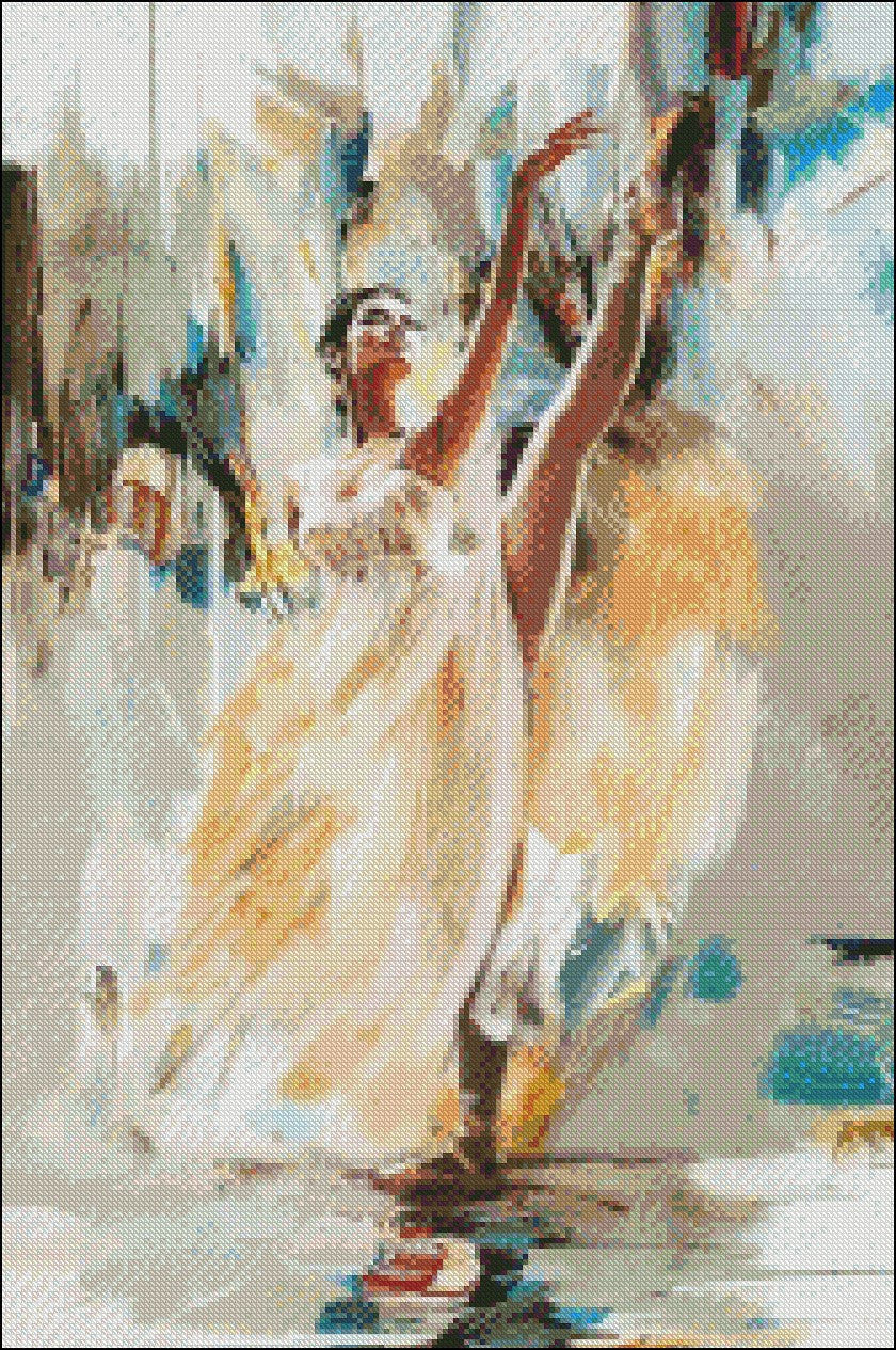 Ballerina III - Counted Cross Stitch Patterns Embroidery Crafts Needlework DIY Chart DMC Color