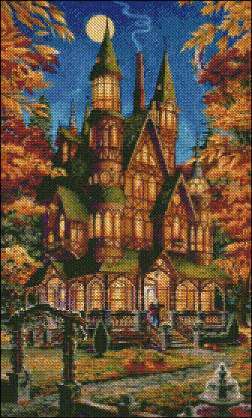 Autumn - Counted Cross Stitch Patterns Embroidery Crafts Needlework DIY Chart DMC Color