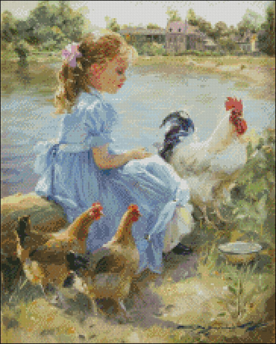 Children's Poultry 3 - Counted Cross Stitch Patterns Embroidery Crafts Needlework DIY Chart DMC Color