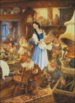 Snow White and the Seven Dwarfs - Counted Cross Stitch Patterns Embroidery Crafts Needlework DIY Chart DMC Color