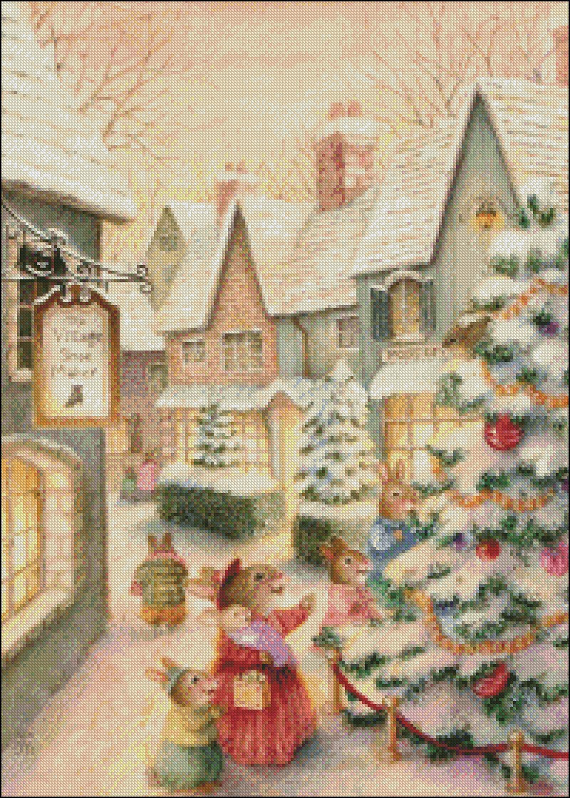 Celebrate Christmas - Counted Cross Stitch Patterns Embroidery Crafts Needlework DIY Chart DMC Color