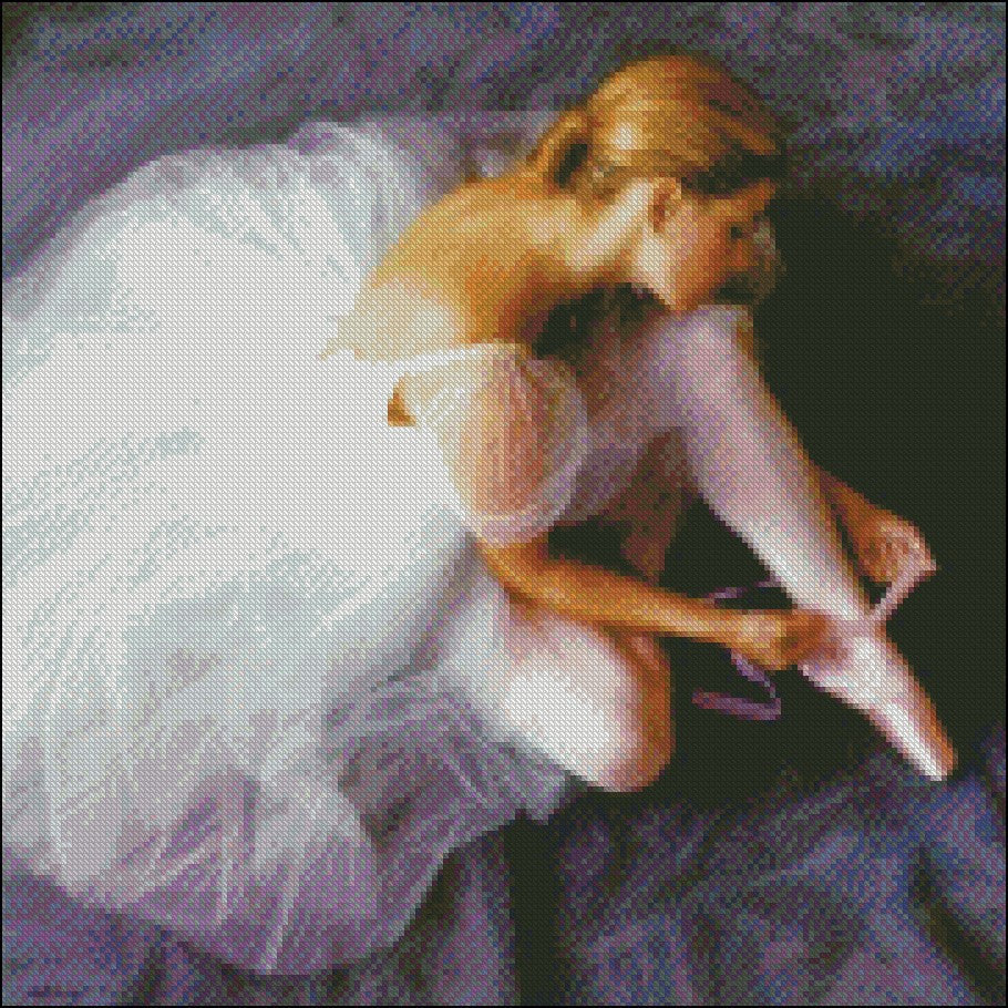 Ballerina Beauty - Counted Cross Stitch Patterns Embroidery Crafts Needlework DIY Chart DMC Color