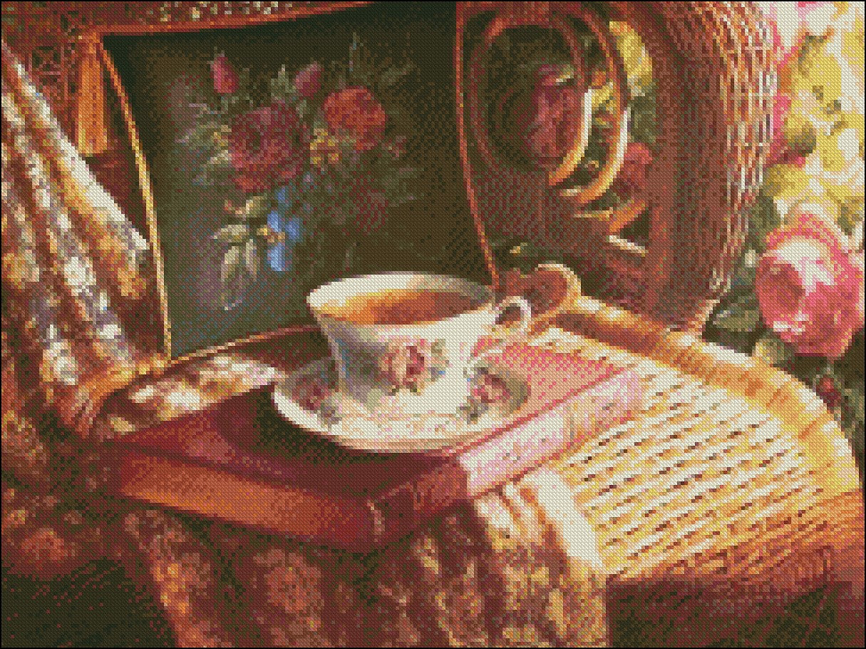 Afternoon Tea 2 - Counted Cross Stitch Patterns Embroidery Crafts Needlework DIY Chart DMC Color