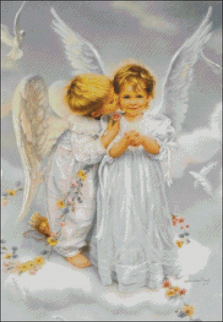 Little Angels 12 - Counted Cross Stitch Patterns Embroidery Crafts Needlework DIY Chart DMC Color