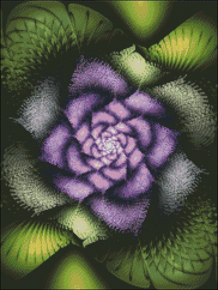 Fractal Art 15 - Counted Cross Stitch Patterns Embroidery Crafts Needlework DIY Chart DMC Color