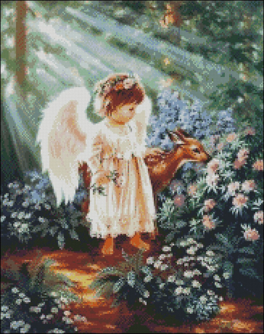 Little Angels 9 - Counted Cross Stitch Patterns Embroidery Crafts Needlework DIY Chart DMC Color