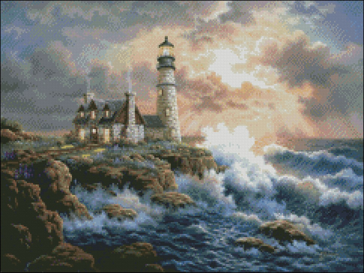 Guardian of Light - Counted Cross Stitch Patterns Embroidery Crafts Needlework DIY Chart DMC Color