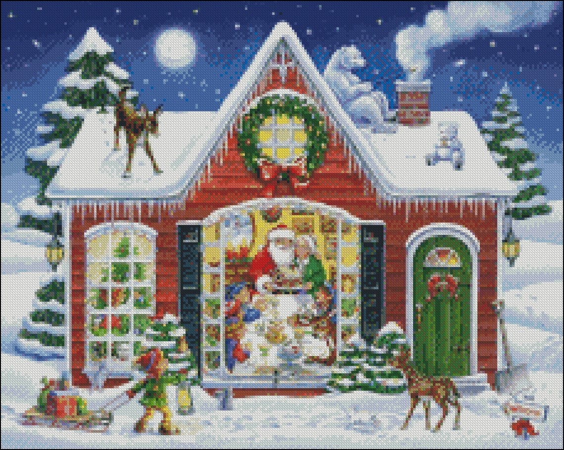 Christmas Feast - Counted Cross Stitch Patterns Embroidery Crafts Needlework DIY Chart DMC Color