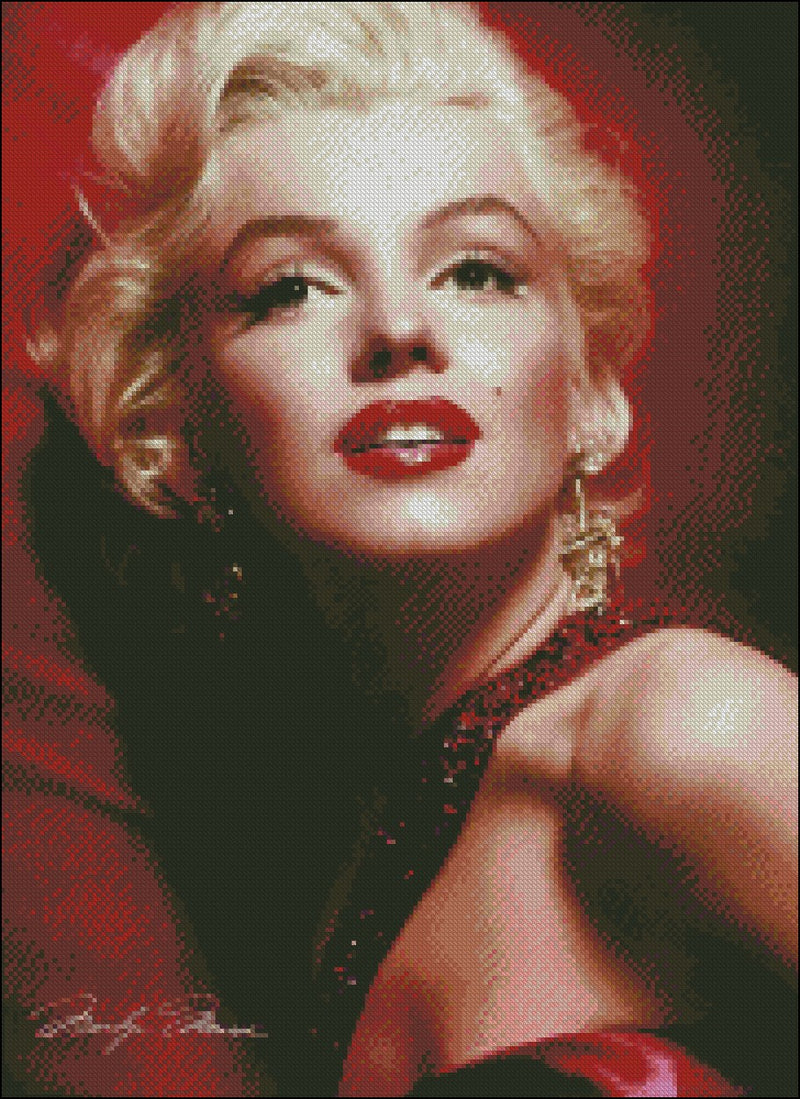 Marilyn Monroe - Counted Cross Stitch Patterns Embroidery Crafts Needlework DIY Chart DMC Color