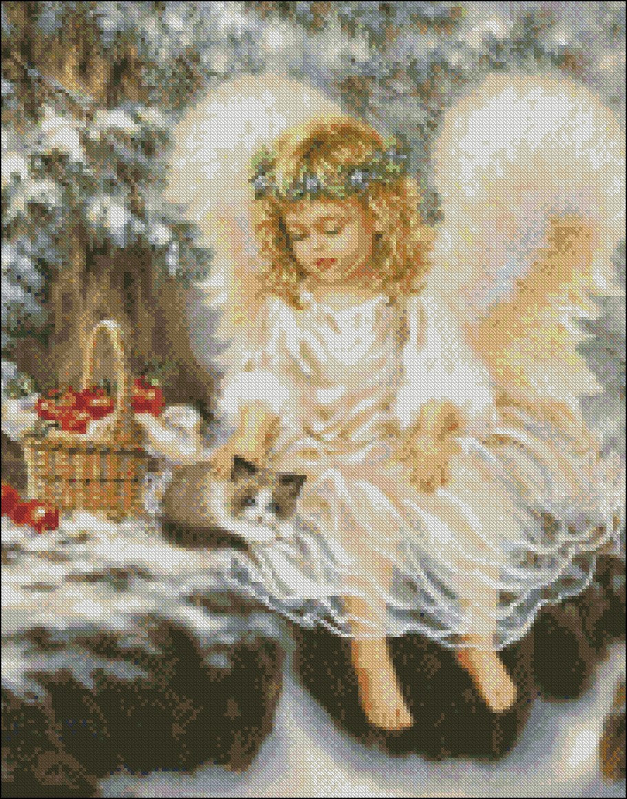 Little Angels 3 - Counted Cross Stitch Patterns Embroidery Crafts Needlework DIY Chart DMC Color