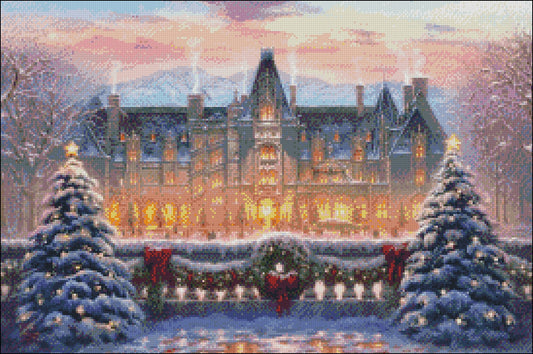 Christmas at Biltmore - Counted Cross Stitch Patterns Embroidery Crafts Needlework DIY Chart DMC Color