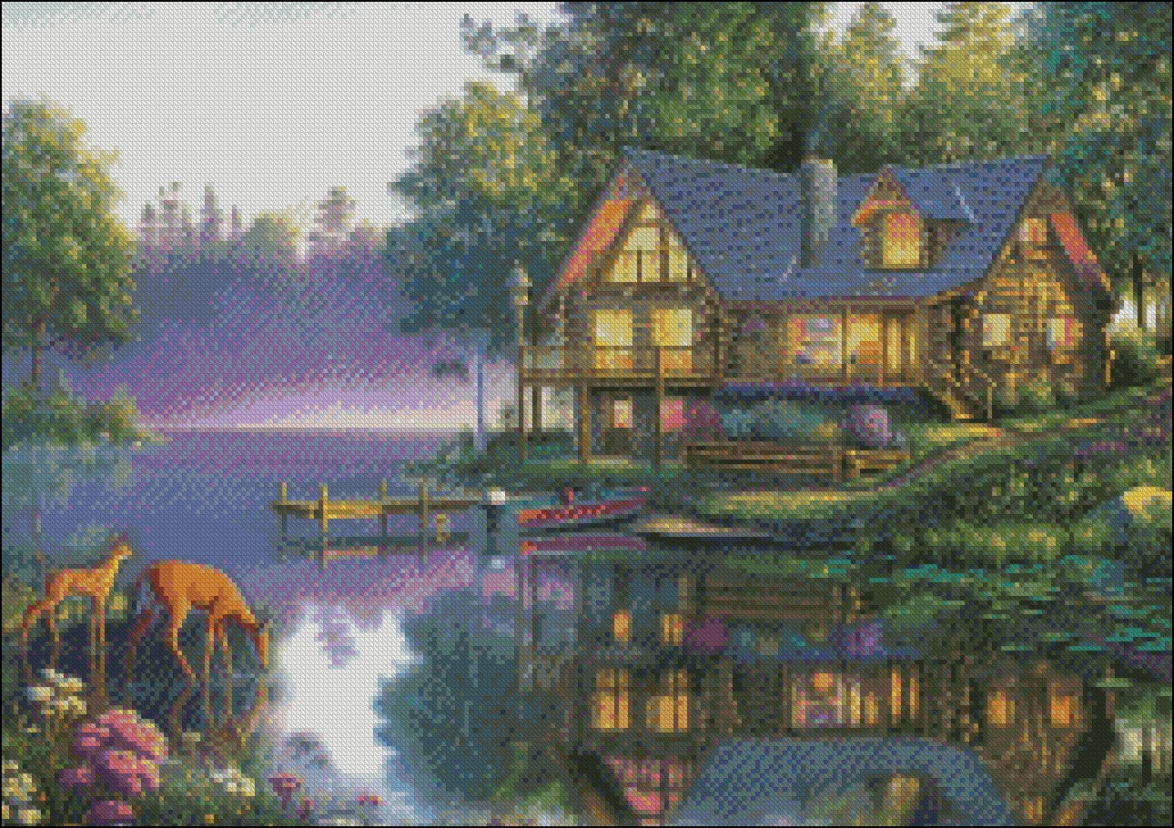 Cabin Fever - Counted Cross Stitch Patterns Embroidery Crafts Needlework DIY Chart DMC Color