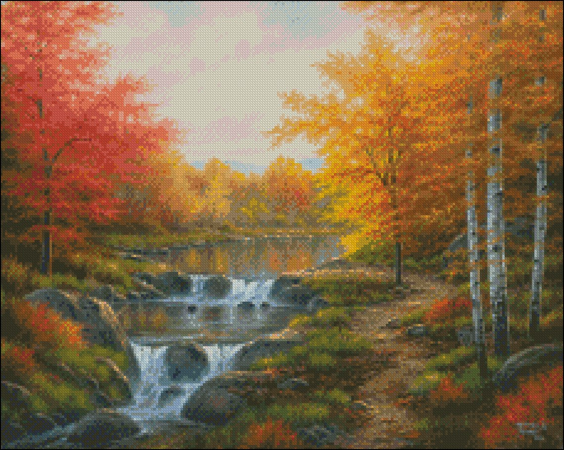 Autumn Glory - Counted Cross Stitch Patterns Embroidery Crafts Needlework DIY Chart DMC Color