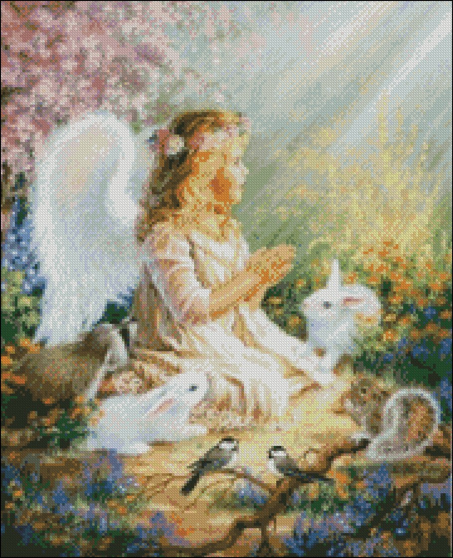 Little Angels 10 - Counted Cross Stitch Patterns Embroidery Crafts Needlework DIY Chart DMC Color