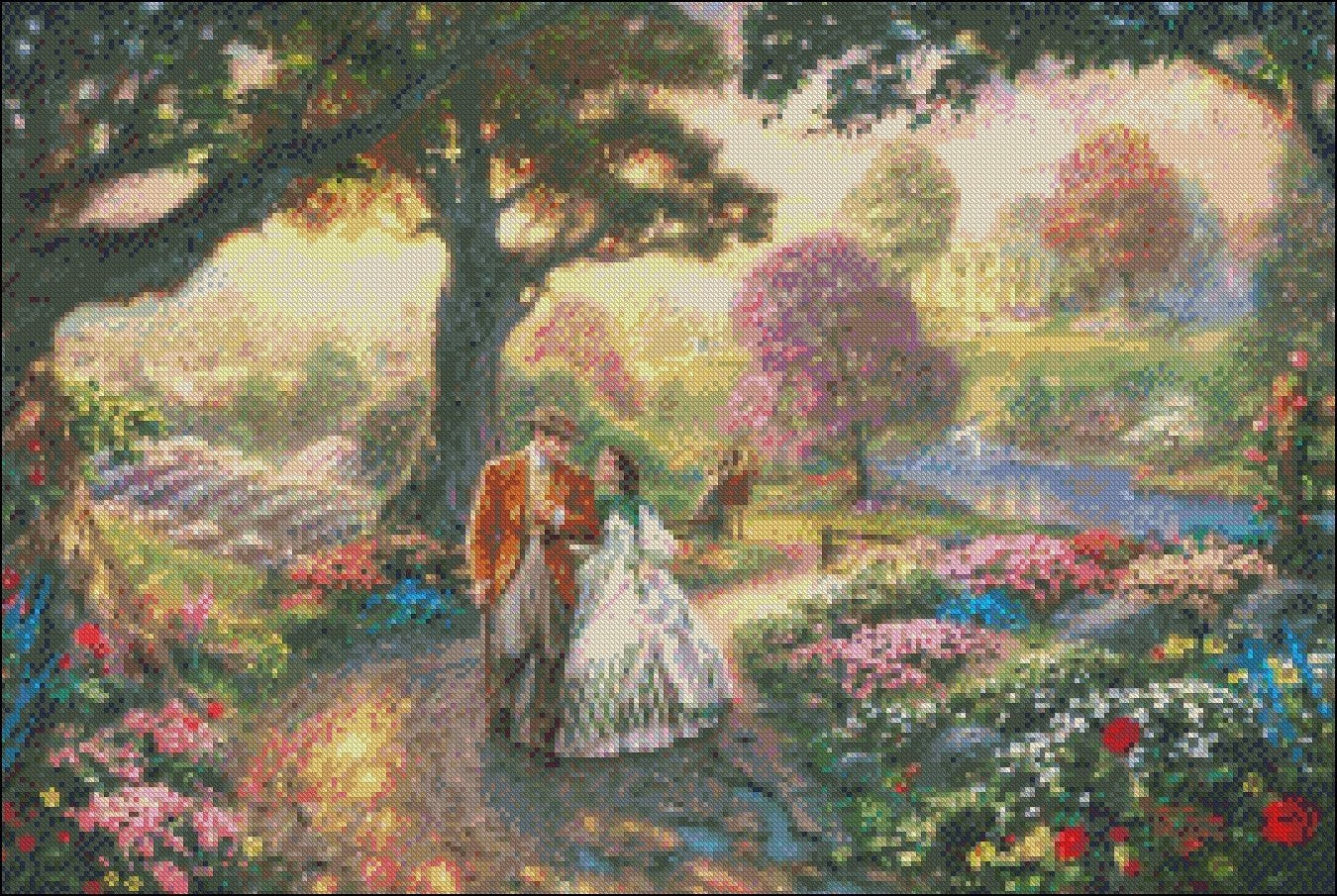 Gone with the Wind - Counted Cross Stitch Patterns Embroidery Crafts Needlework DIY Chart DMC Color