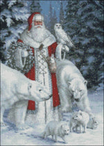 Arctic Santa Claus 4 - Counted Cross Stitch Patterns Embroidery Crafts Needlework DIY Chart DMC Color