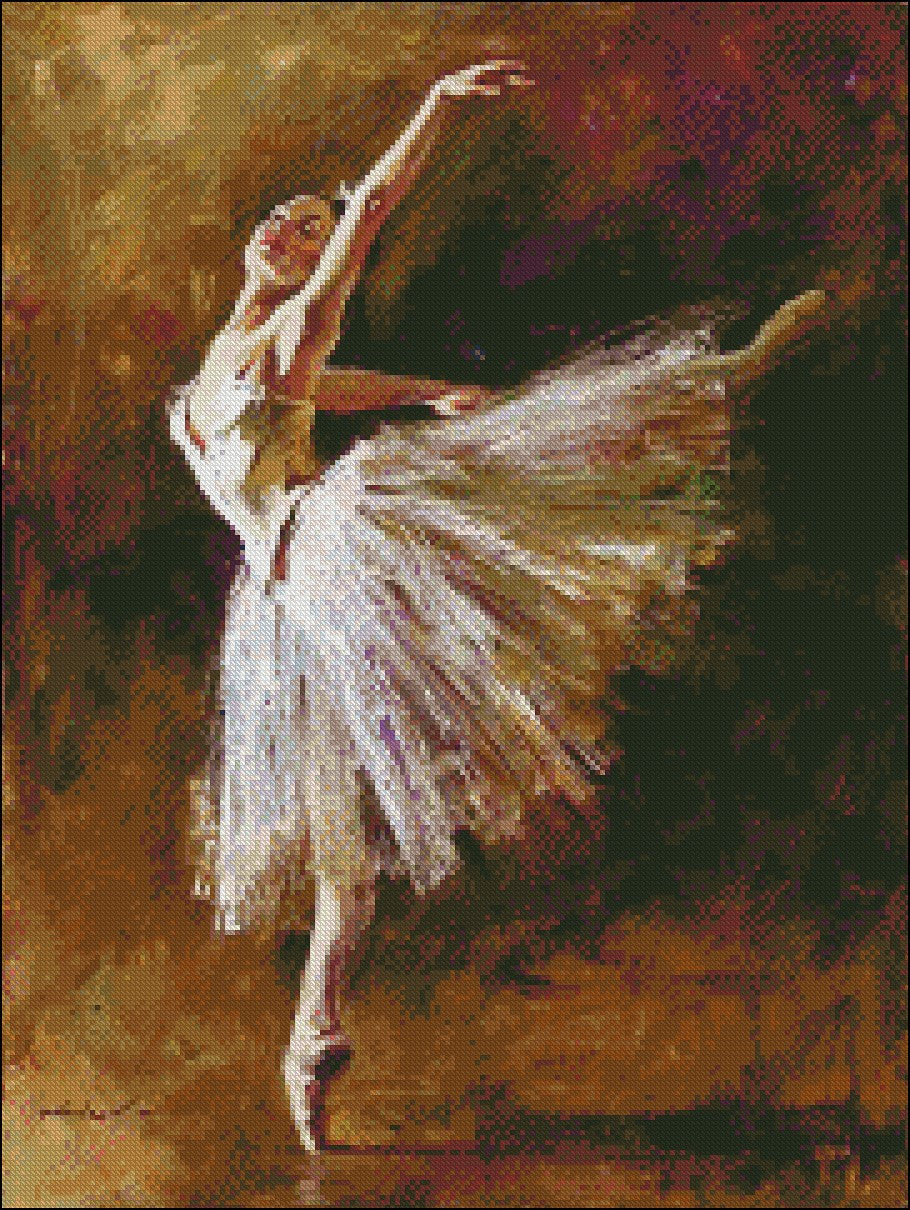 Ballerina II - Counted Cross Stitch Patterns Embroidery Crafts Needlework DIY Chart DMC Color