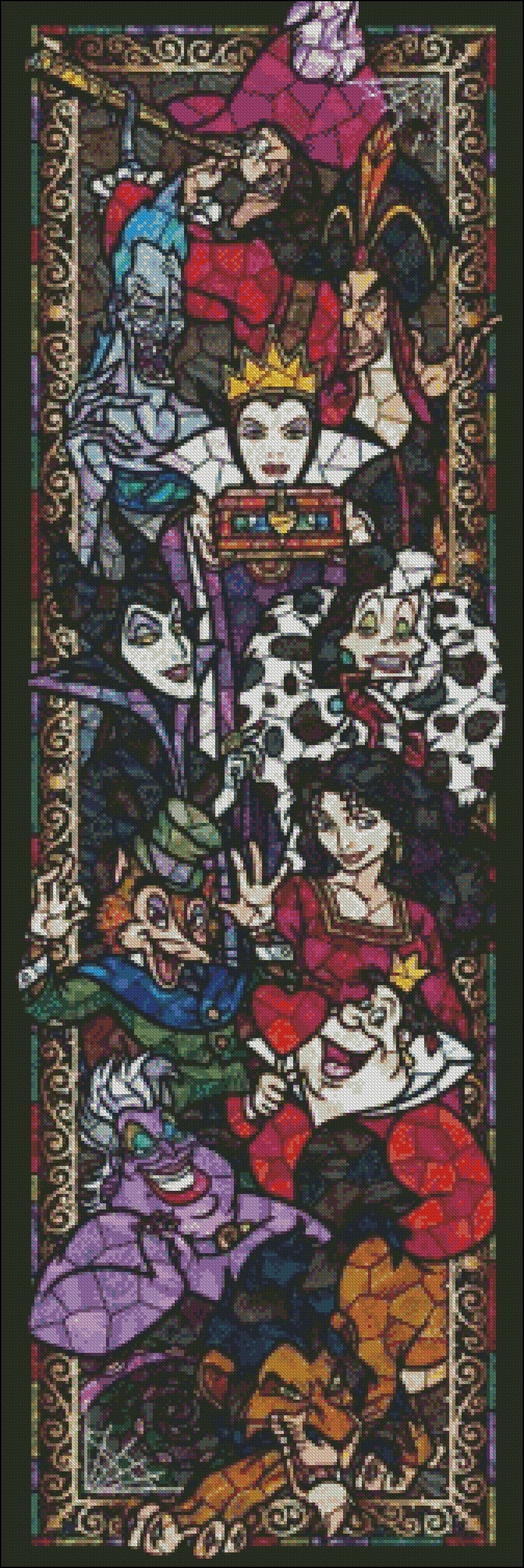 Villains - Counted Cross Stitch Patterns Embroidery Crafts Needlework DIY Chart DMC Color