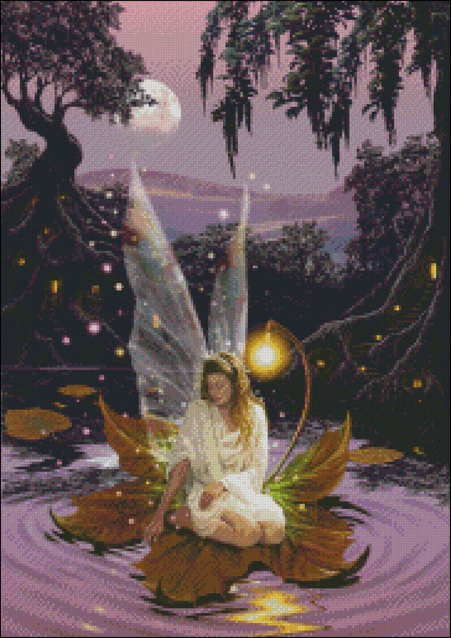 Fairy Princess - Counted Cross Stitch Patterns Embroidery Crafts Needlework DIY Chart DMC Color