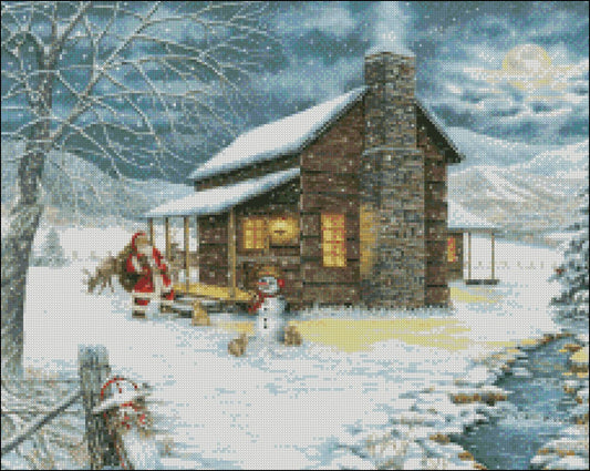 A Smoky Mountain Christmas - Counted Cross Stitch Patterns Embroidery Crafts Needlework DIY Chart DMC Color