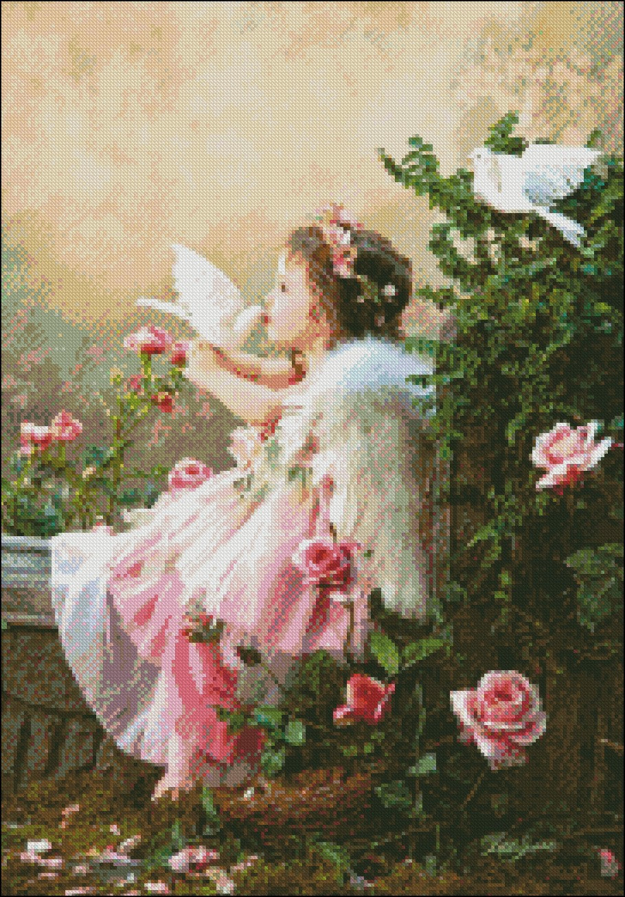 Angel Kisses - Counted Cross Stitch Patterns Embroidery Crafts Needlework DIY Chart DMC Color