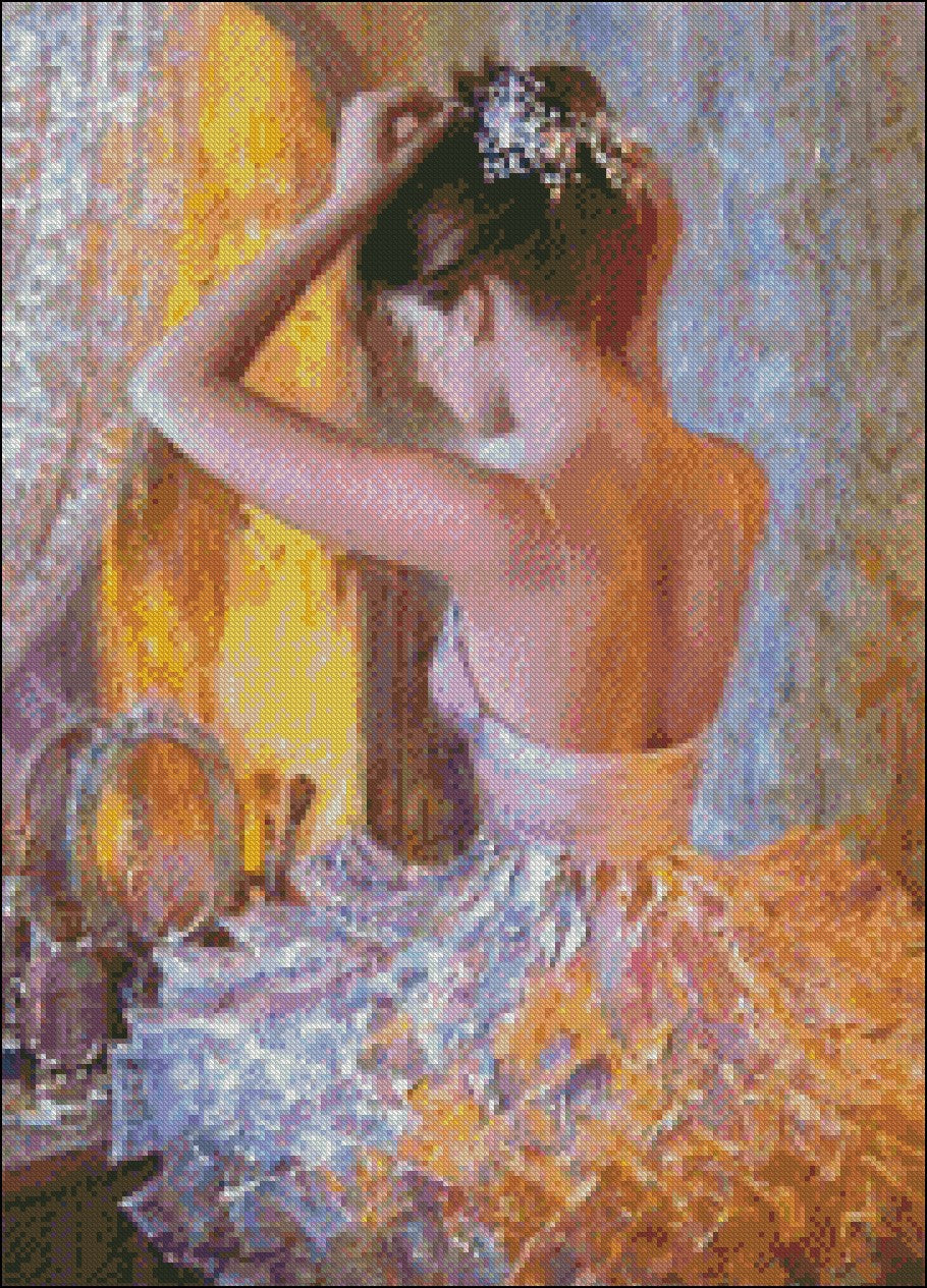 Ballerina's Back 2 - Counted Cross Stitch Patterns Embroidery Crafts Needlework DIY Chart DMC Color