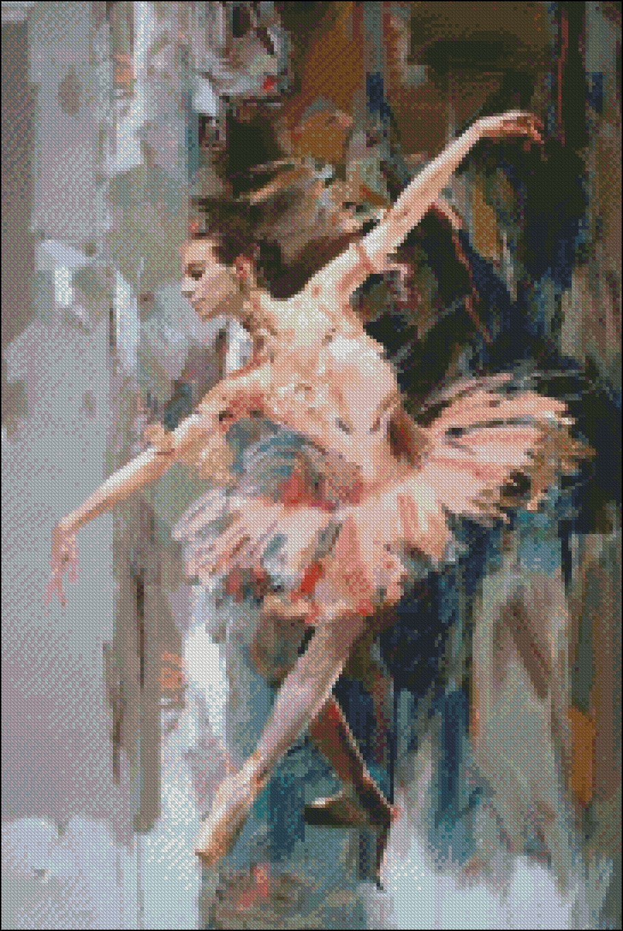 Ballerina and Dancer 13 - Counted Cross Stitch Patterns Embroidery Crafts Needlework DIY Chart DMC Color