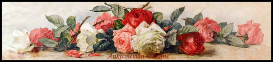 Roses - Counted Cross Stitch Patterns Embroidery Crafts Needlework DIY Chart DMC Color